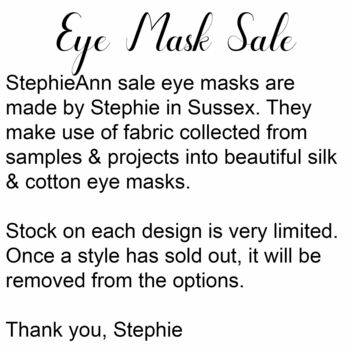 Personalised Silk Sleep Eye Mask Gift For Her, 3 of 8