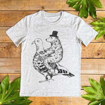 Pigeon And Bear T Shirt, 2 of 5