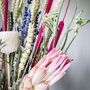 Dried Protea And Pink Typha Bouquet 'flamingo', thumbnail 7 of 9