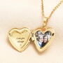 Personalised Initial Stainless Steel Heart Locket Necklace In Gold Plating, thumbnail 2 of 2