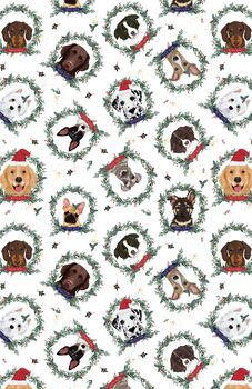 Christmas Dogs, Illustrated Tea Towel Christmas Gift, 2 of 6