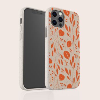 Orange Leaves Eco Friendly, Biodegradable Phone Case, 4 of 8