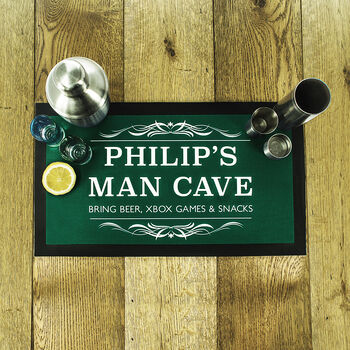 Personalised Man Cave Bar Mat, 10 of 12