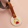 Personalised Child's Drawing Leather Luggage Tag, thumbnail 1 of 5