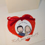 Personalised Valentine’s Day Card With Ceramic Portrait Keepsake, thumbnail 3 of 4
