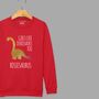 'Girls Like Dinosaurs Too' Personalised Girls Sweatshirt, thumbnail 10 of 12