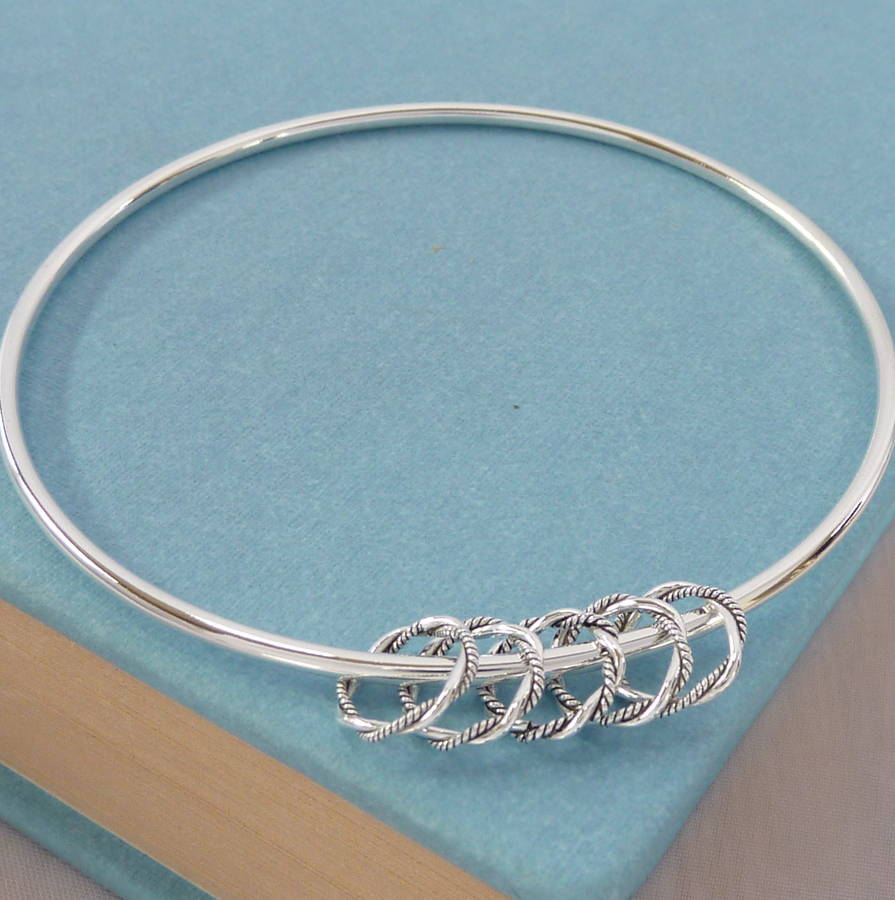 50th birthday handmade silver rings bangle by handmade by helle ...