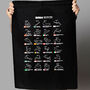 Formula One F1 2024 Calendar Track Tea Towel, thumbnail 1 of 2