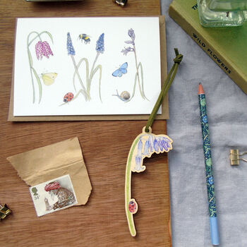 English Bluebell Hanging Wooden Decoration, 10 of 10