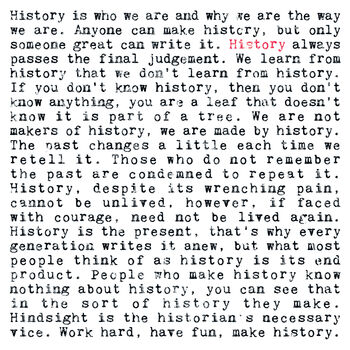 History Quotes Print, Historian Gift, 2 of 6