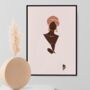Dark Roast Black African Woman Art Print A3, thumbnail 1 of 5