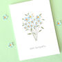 Sympathy Card With Paper Forget Me Not Flowers, thumbnail 8 of 8