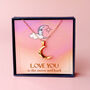 Love You To The Moon Gold Plated Moon Necklace, thumbnail 1 of 10