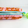 Handmade Quilted Pencil Case | Pink Tiger, thumbnail 3 of 3