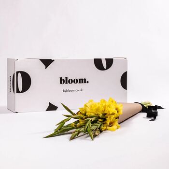 Goldfinch Yellow Gladioli Fresh Flower Bouquet, 3 of 4