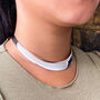 Sterling Silver Choker Necklace With Open Back, thumbnail 6 of 11