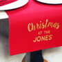 'Christmas At The' Personalised Surname Table Runner, thumbnail 2 of 3