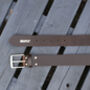 Men's Brown Leather Mens Belt Premium Handmade, thumbnail 3 of 5