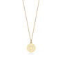 Daisy Token Charm Necklace Gold Vermeil, thumbnail 2 of 6