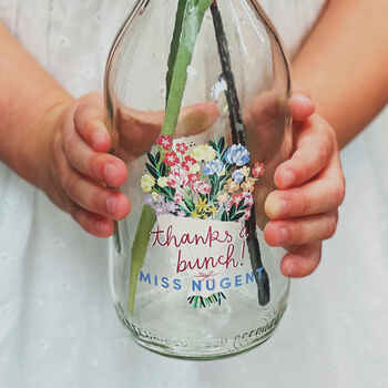 Personalised ‘Thanks A Bunch’ Bottle Vase, 3 of 5