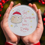 First Christmas As Daddy Personalised Glass Drink Coaster, thumbnail 1 of 2