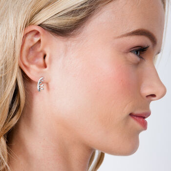 Silver Wave Studs, 2 of 4