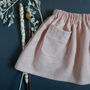 Handmade Personalised Linen Baby And Toddler Skirt, thumbnail 7 of 8