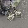 Mehndi Petal Silver Earrings, thumbnail 1 of 5