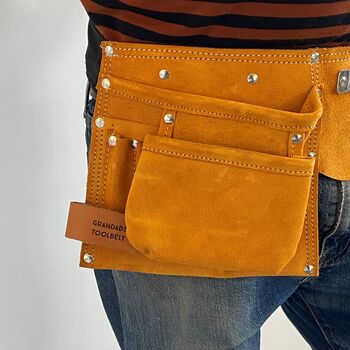 Personalised Leather Tool Belt For Dad, 3 of 8