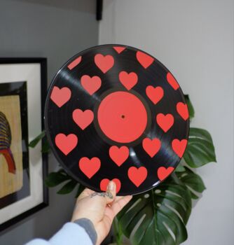 Hearts Upcycled 12' Lp Vinyl Record Decor, 9 of 9