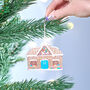 Personalised Family Gingerbread Bungalow Decoration, thumbnail 1 of 2