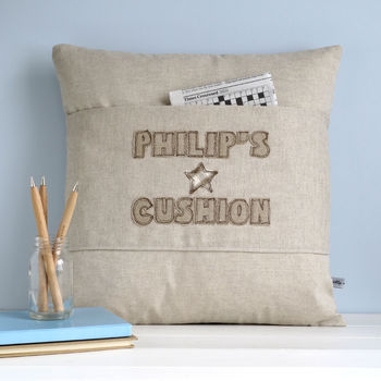 Personalised Pocket Cushion Gift For Him, 5 of 12