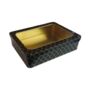 Moroccan Gift Tin Box With Window Lid Black, thumbnail 1 of 2