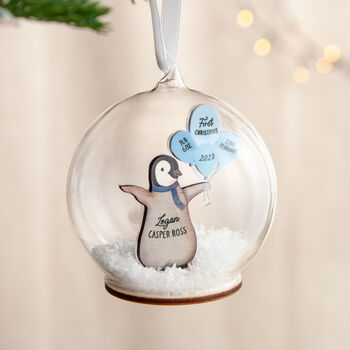 Penguin First Christmas Baby Details Bauble, 3 of 7