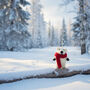 Handmade Felt Pedro Polar Bear Decoration, thumbnail 3 of 4