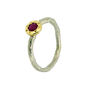 Sterling Silver And Solid Gold Ruby Ring, thumbnail 2 of 5