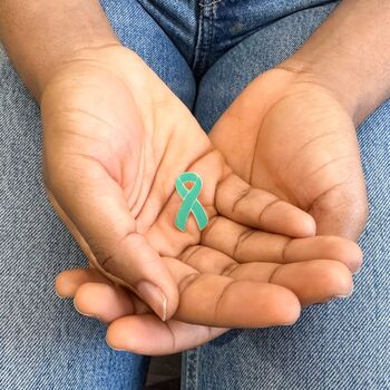 Teal Awareness Ribbon Bracelet Wristband, 8 of 9