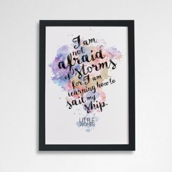 Inspirational 'Storms' Watercolour Quote Print, 3 of 5