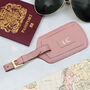 Luxury Italian Leather Patch Personalised Luggage Tag, thumbnail 2 of 5