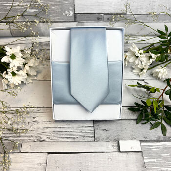 Dusty Blue Wedding Tie Set, 6 of 12