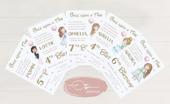 Personalised Princess Birthday Party Invites, 2 of 4