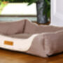 Luxury Faux Linen Dog Bed, thumbnail 3 of 5