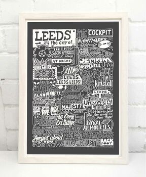 Leeds Landmarks Print Typography Poster, 8 of 10
