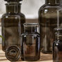 Set Of Five Green Glass Apothecary Jars, thumbnail 3 of 6