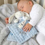 Personalised Blue Bobble Bunny Baby Comforter, thumbnail 1 of 6
