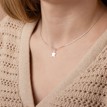 Sterling Silver Necklace With Star Charm, 3 of 9