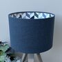 Callum Blue Geometric Double Sided Lampshade, thumbnail 3 of 10