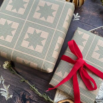Star Patchwork 'Little Women' Paper Fibre Wrapping Paper, 4 of 12