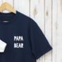 Papa Bear Daddy And Baby T Shirt Set For Dad, thumbnail 3 of 6