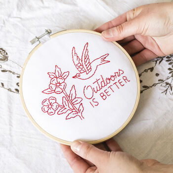Outdoors Is Better Embroidery Hoop Kit, 4 of 9